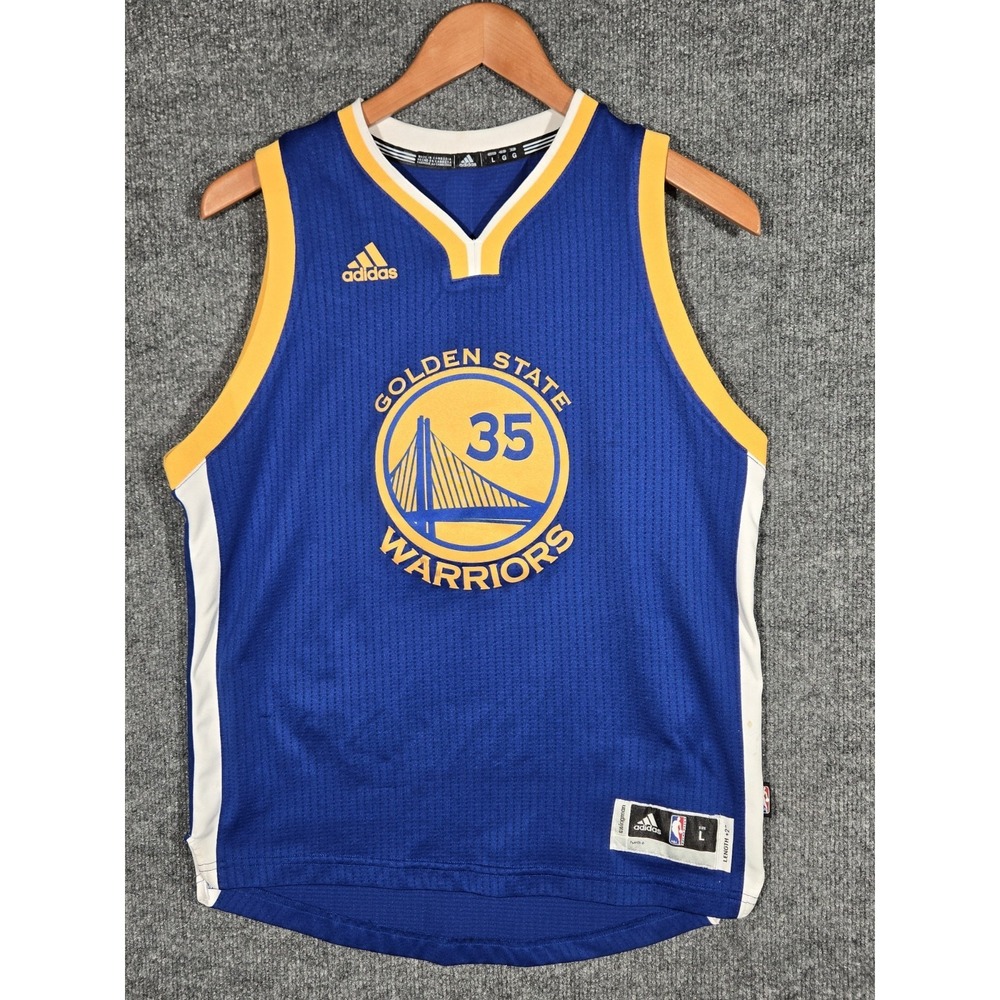 Kevin Durant #35 Golden State Warriors Adidas Swingman Jersey Youth Large 14/16